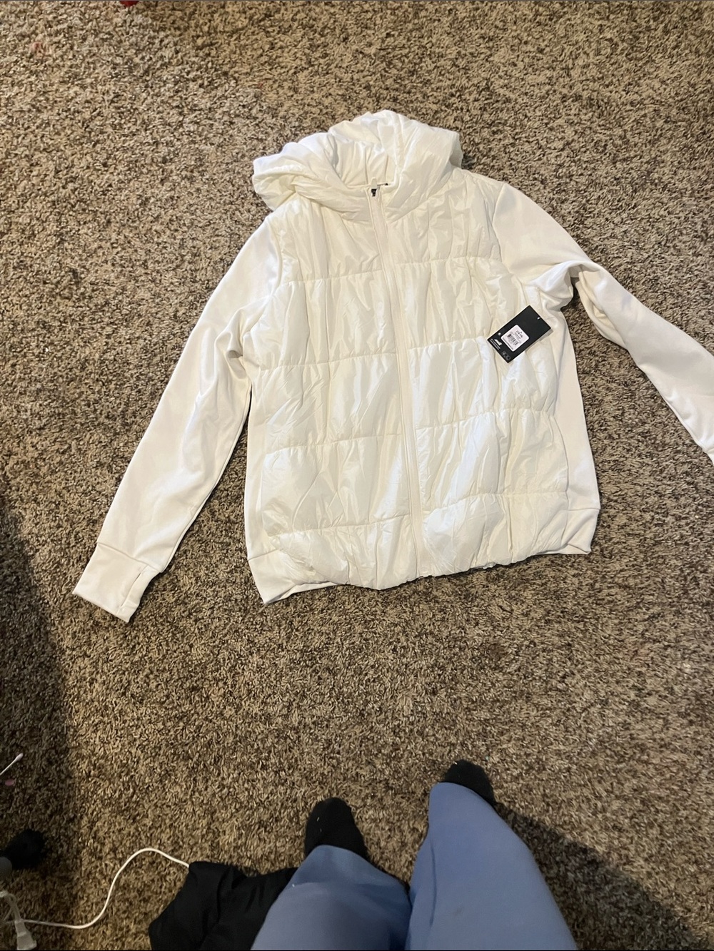 Avia youth White Quilted Hooded Puffer Jacket
